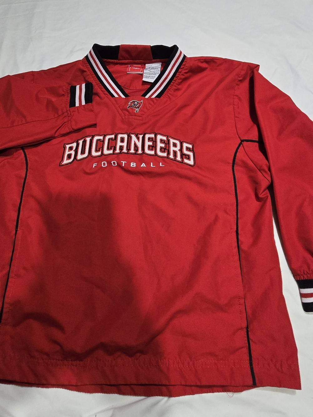 Reebok Red Buccaneers Football Pullover Jacket for Kids